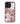 Phone case with pink floral and romantic design on a white background