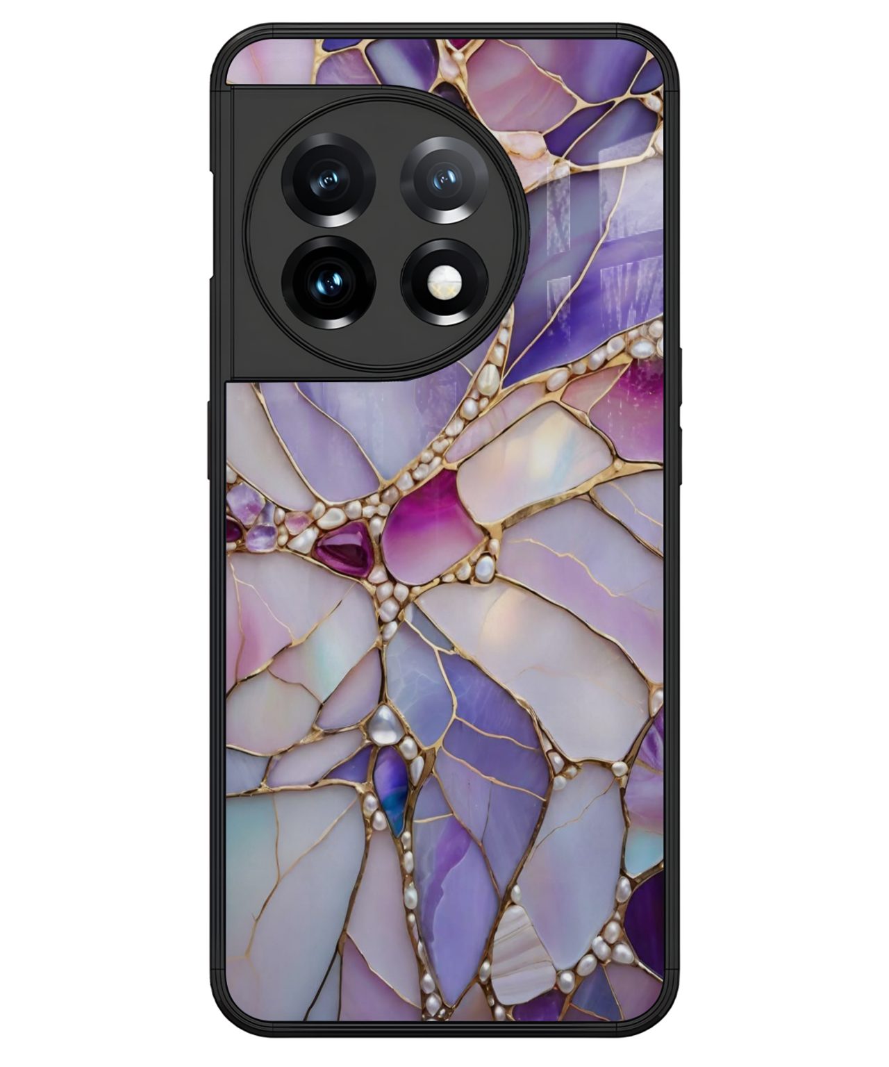 Purple Crystal Art Phone Case for OnePlus 11 1