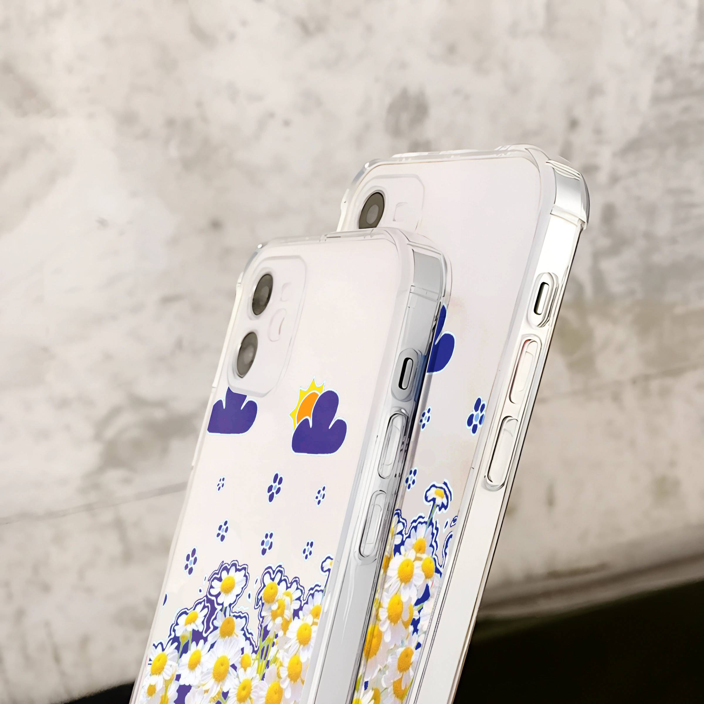 Transparent Daisy Mobile Case