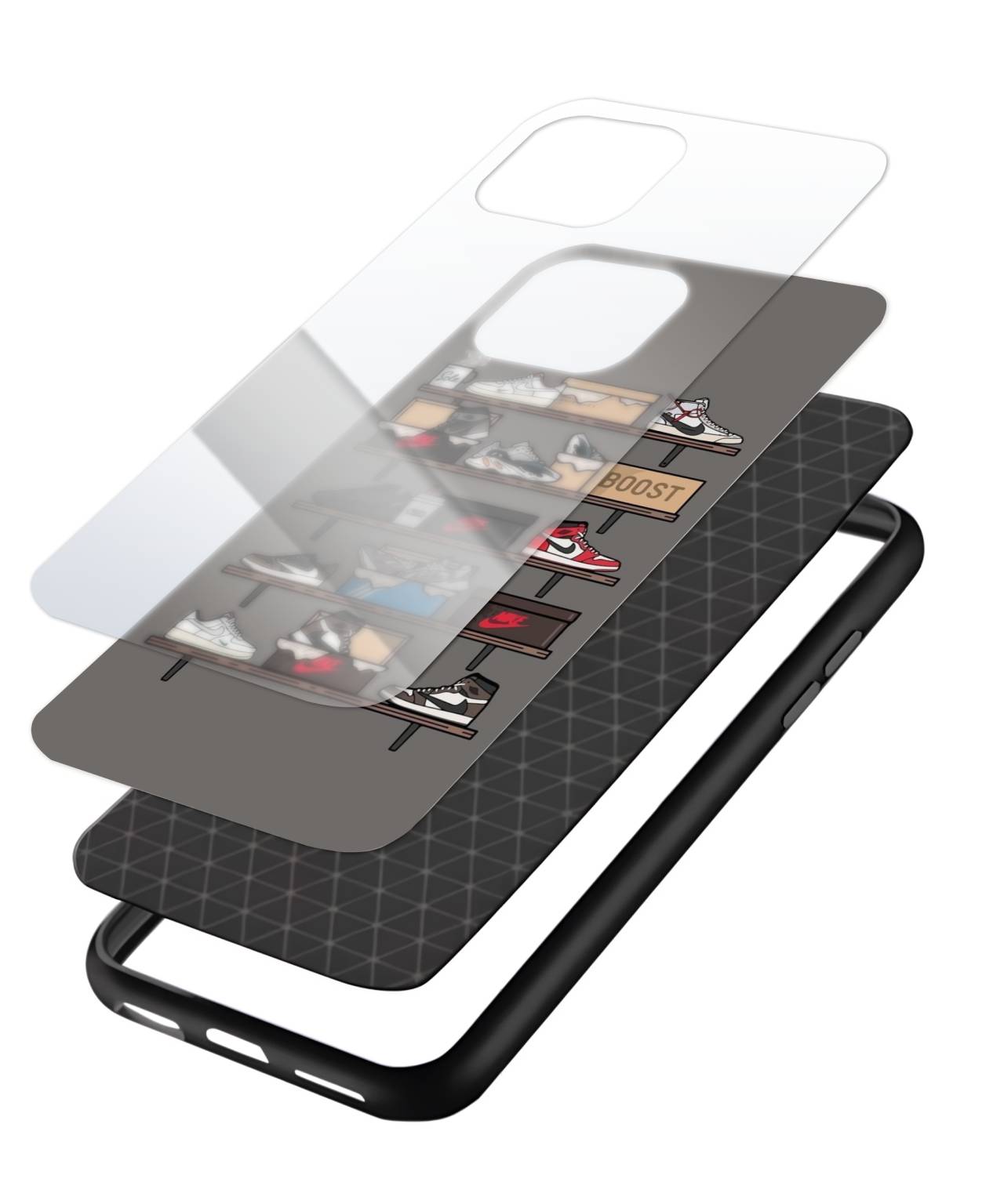 Sneaker Shelf Design Phone Case 3