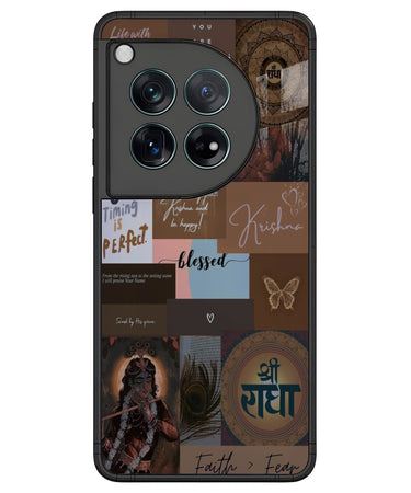 Spiritual Krishna Collage Phone Case for OnePlus 12.