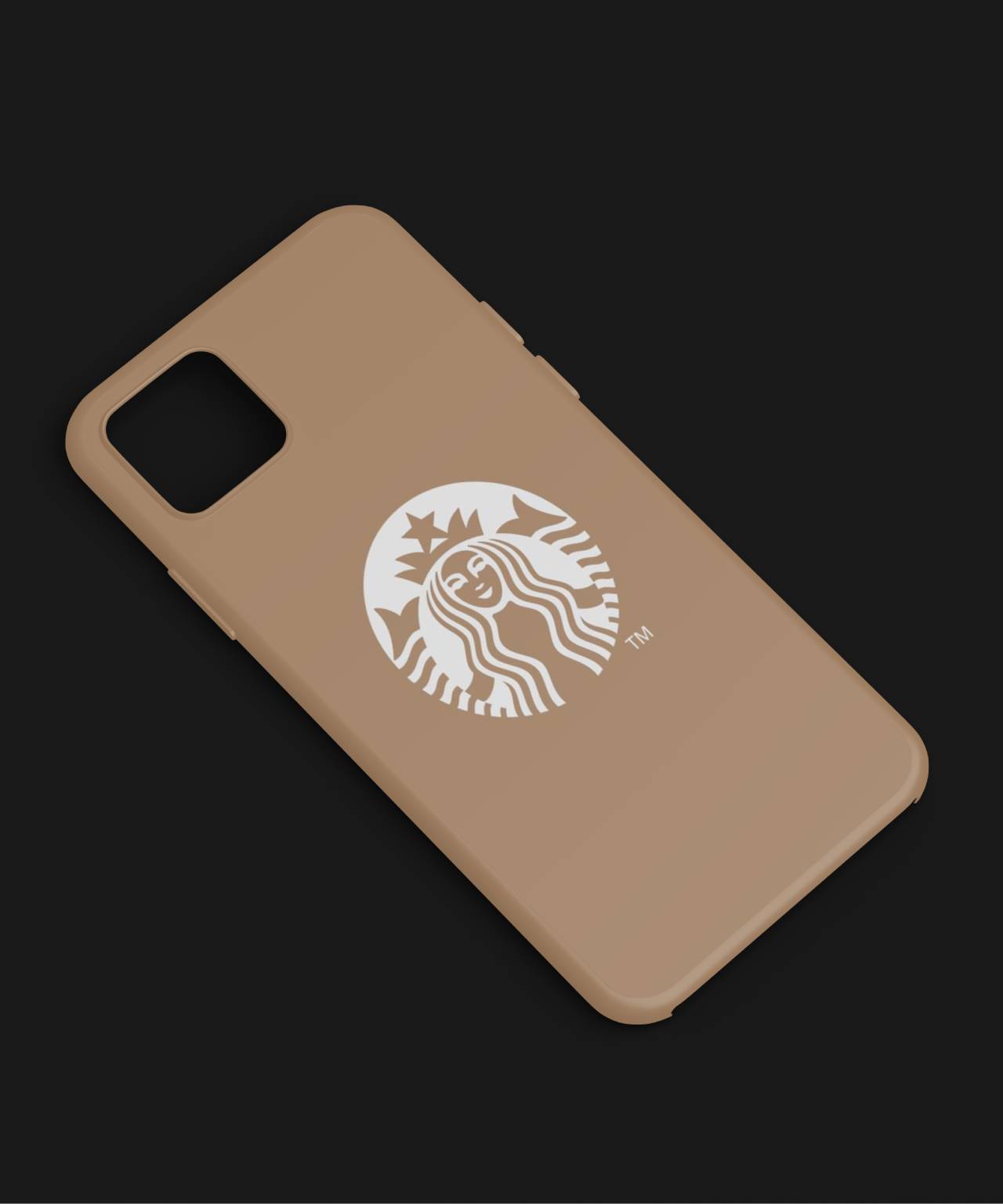 Starbucks Logo with Brown Background Mobile Case 4