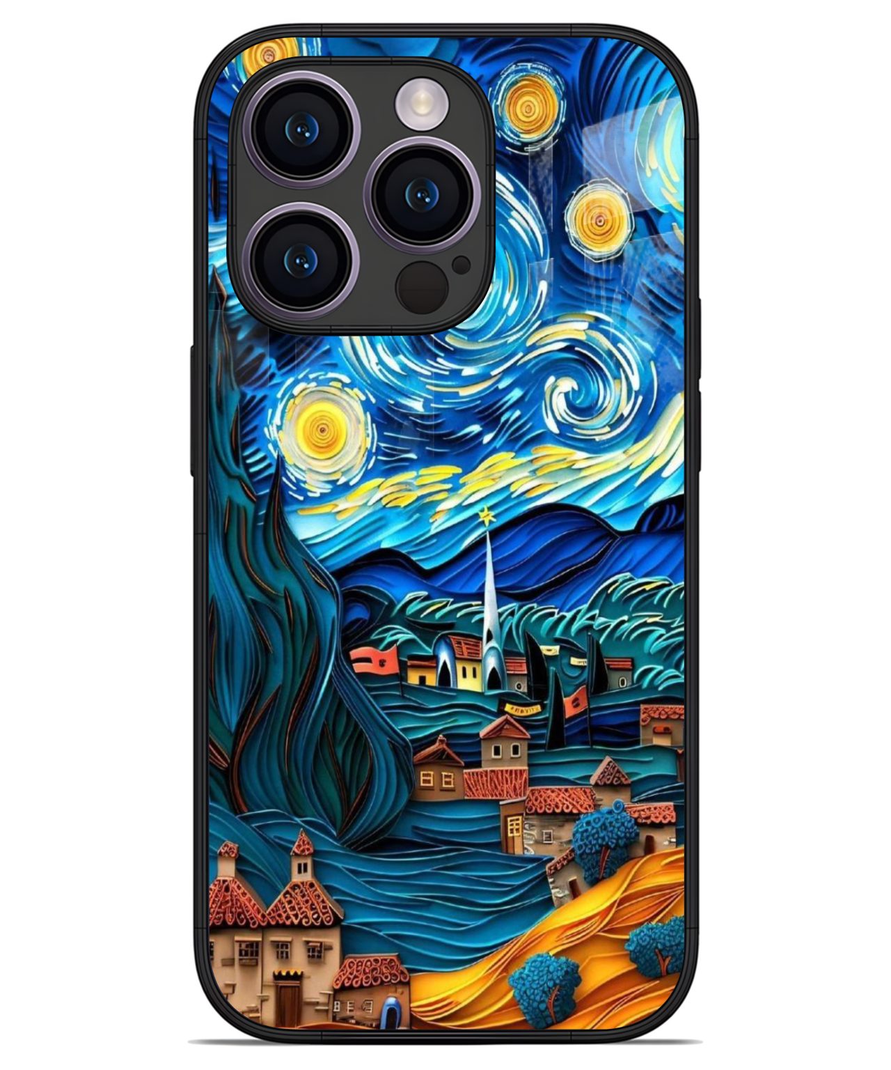 Starry Night Art-Inspired Case iphone 14 pro back cover 1