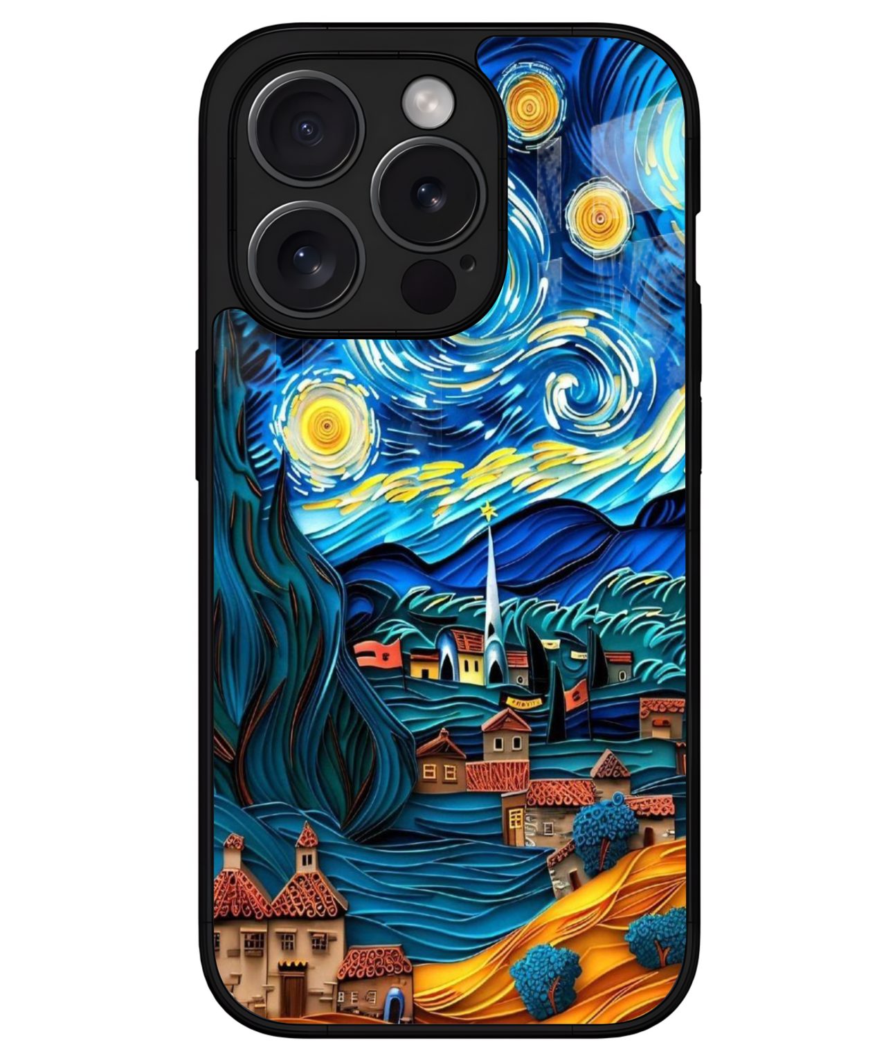 Starry Night Art-Inspired Case iphone 15 pro max back cover 1