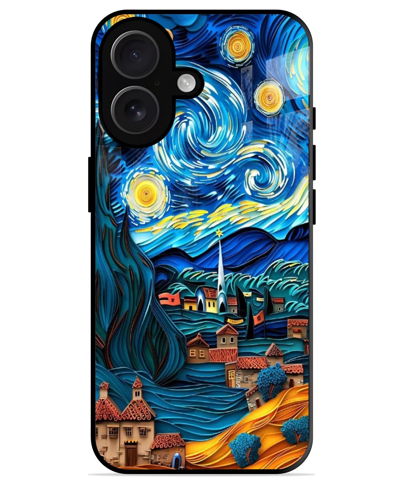 Starry Night Art-Inspired Case iphone 16 plus back cover 1