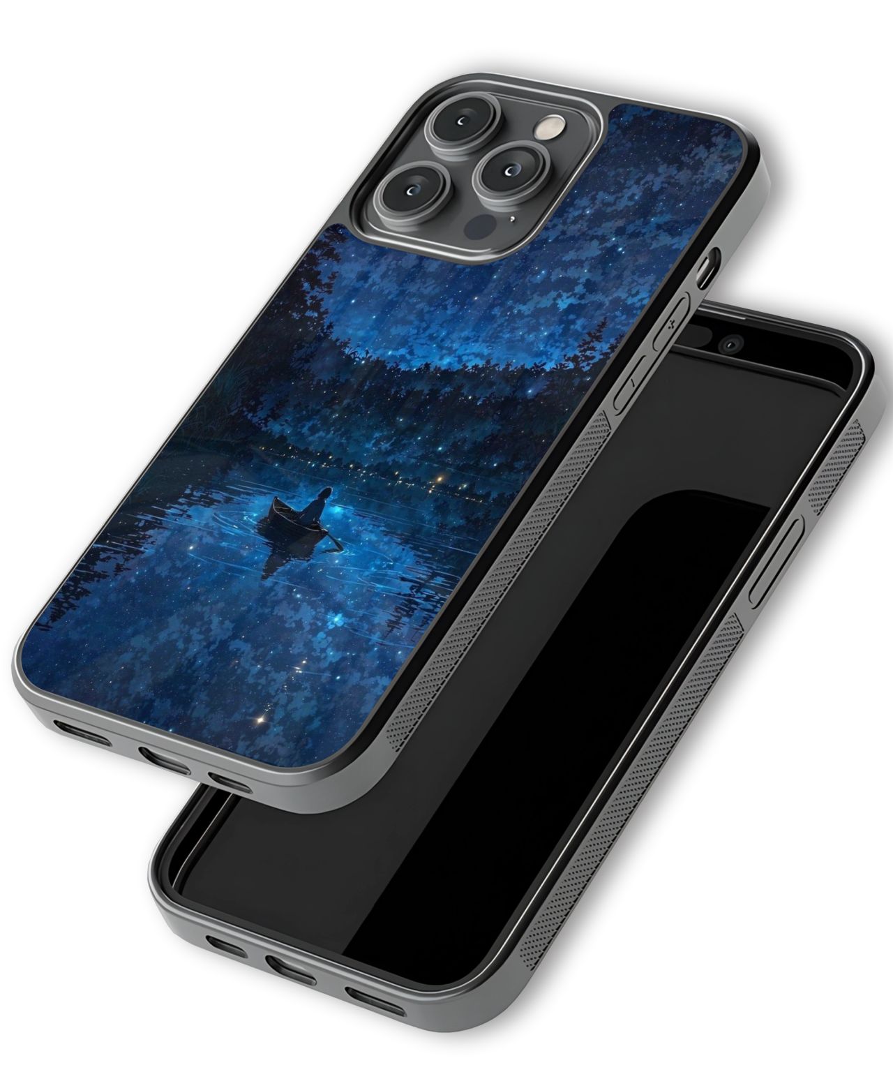 Starry Night Lake Scene Phone Case 3