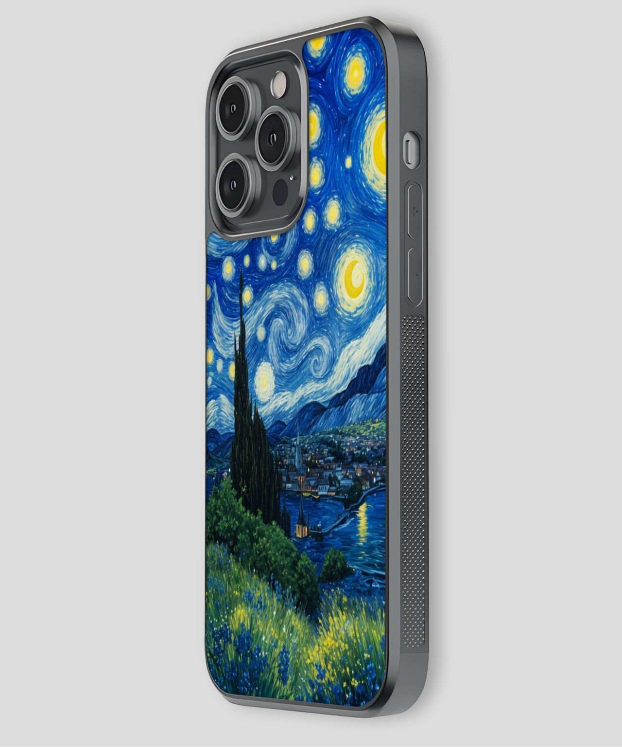 Starry Night Meadow Scene Phone Case 2