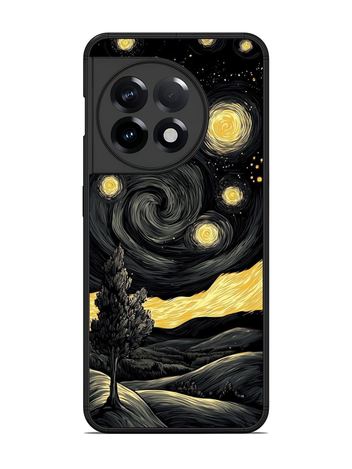 Starry Night in Black Phone Case for OnePlus 11R 1