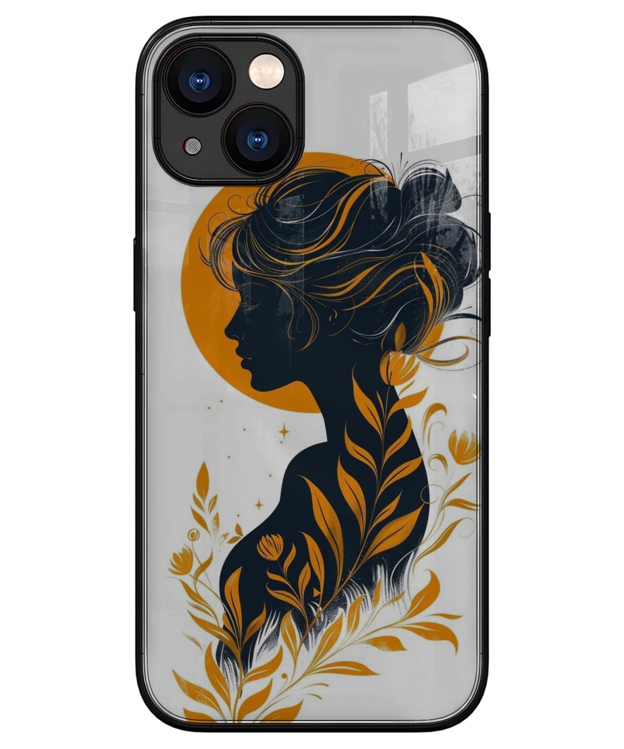 Sunlit Silhouette Floral iphone 13 back cover 1