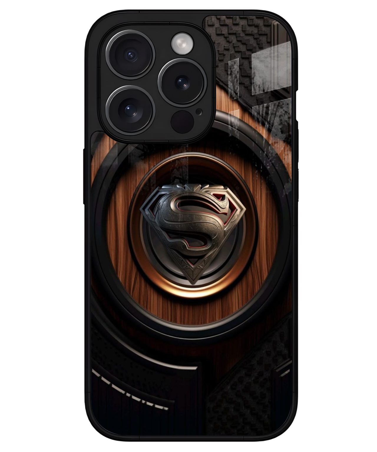 Superman Steel Emblem iphone 15 pro max back cover 1