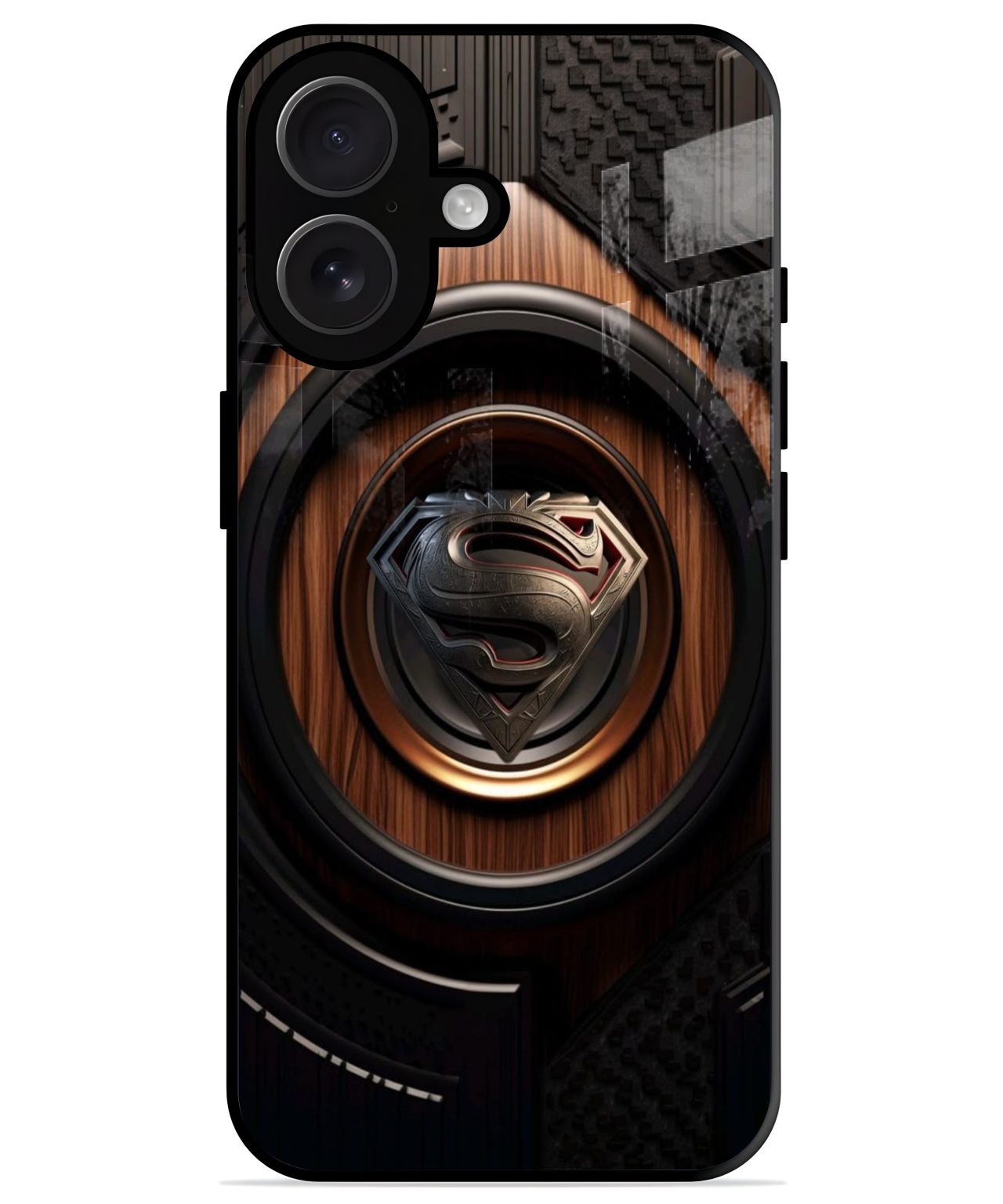 Superman Steel Emblem iphone 16 plus back cover 1