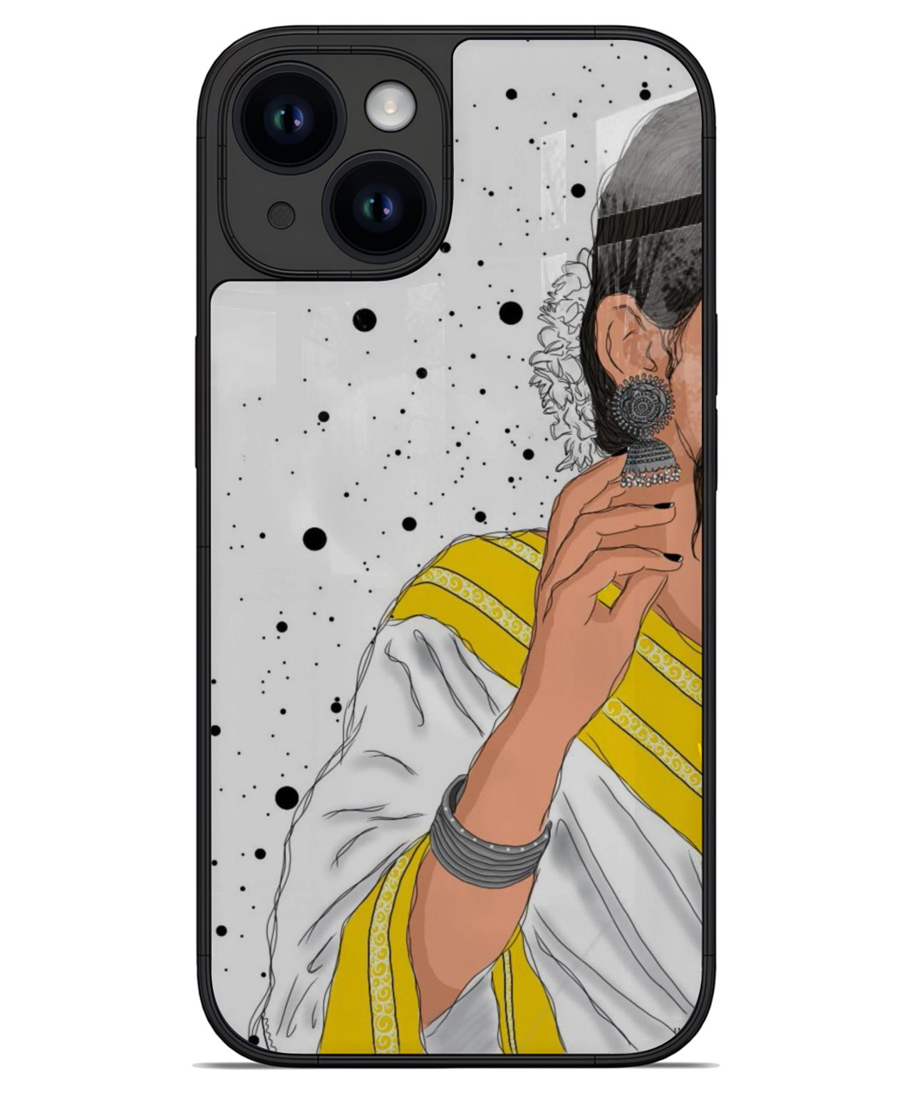 Traditional Kerala Woman Art iphone 14 back cover 1