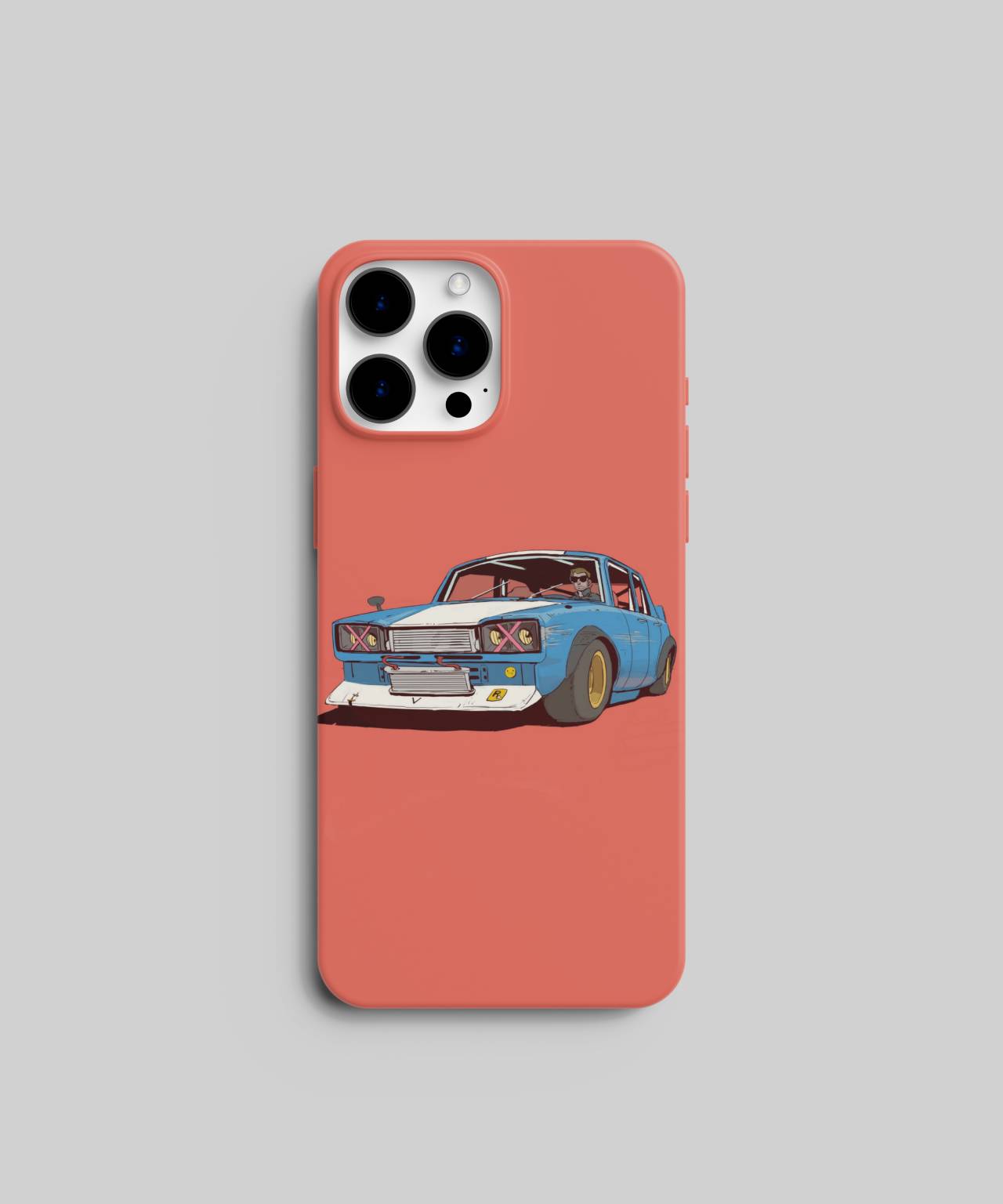Vintage Blue Racer Mobile Case 1