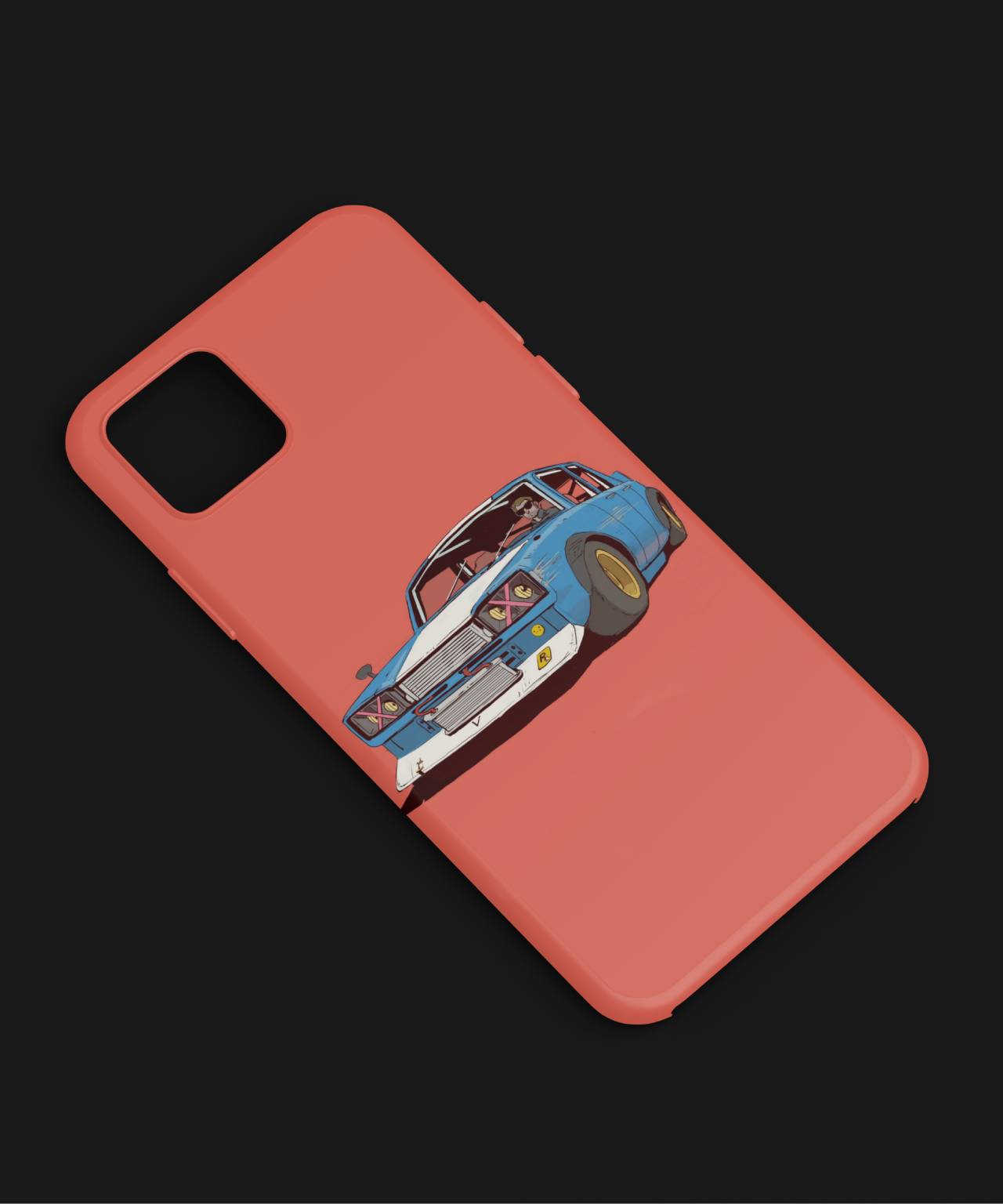 Vintage Blue Racer Mobile Case 4