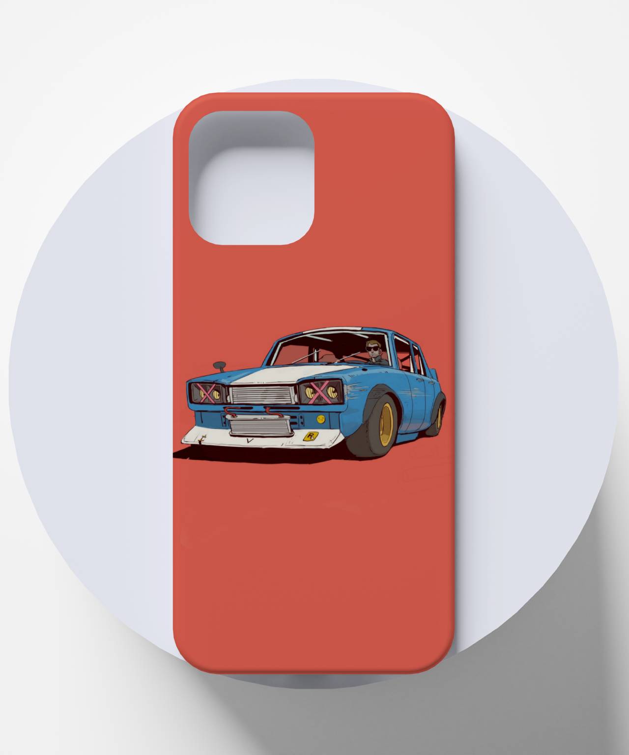 Vintage Blue Racer Mobile Case 5