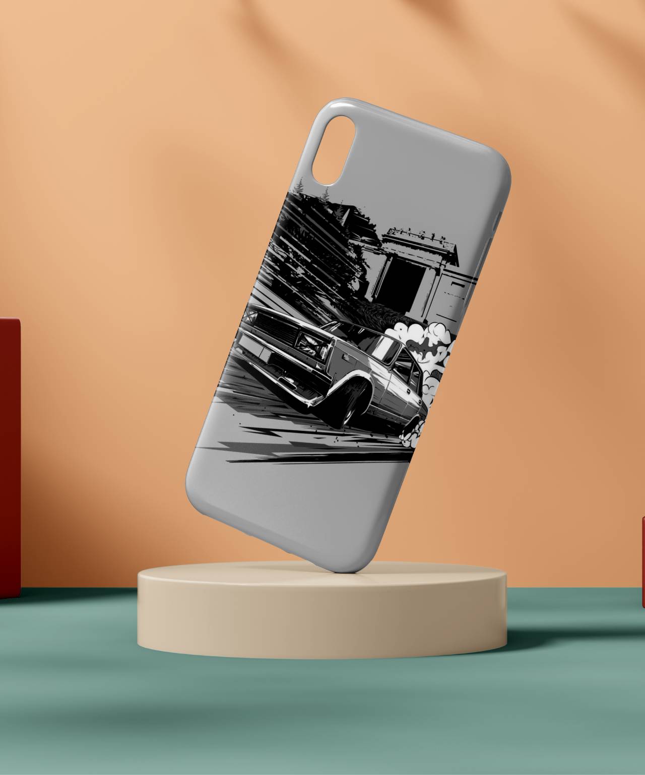 Vintage Car Grayscale Mobile Cover 2