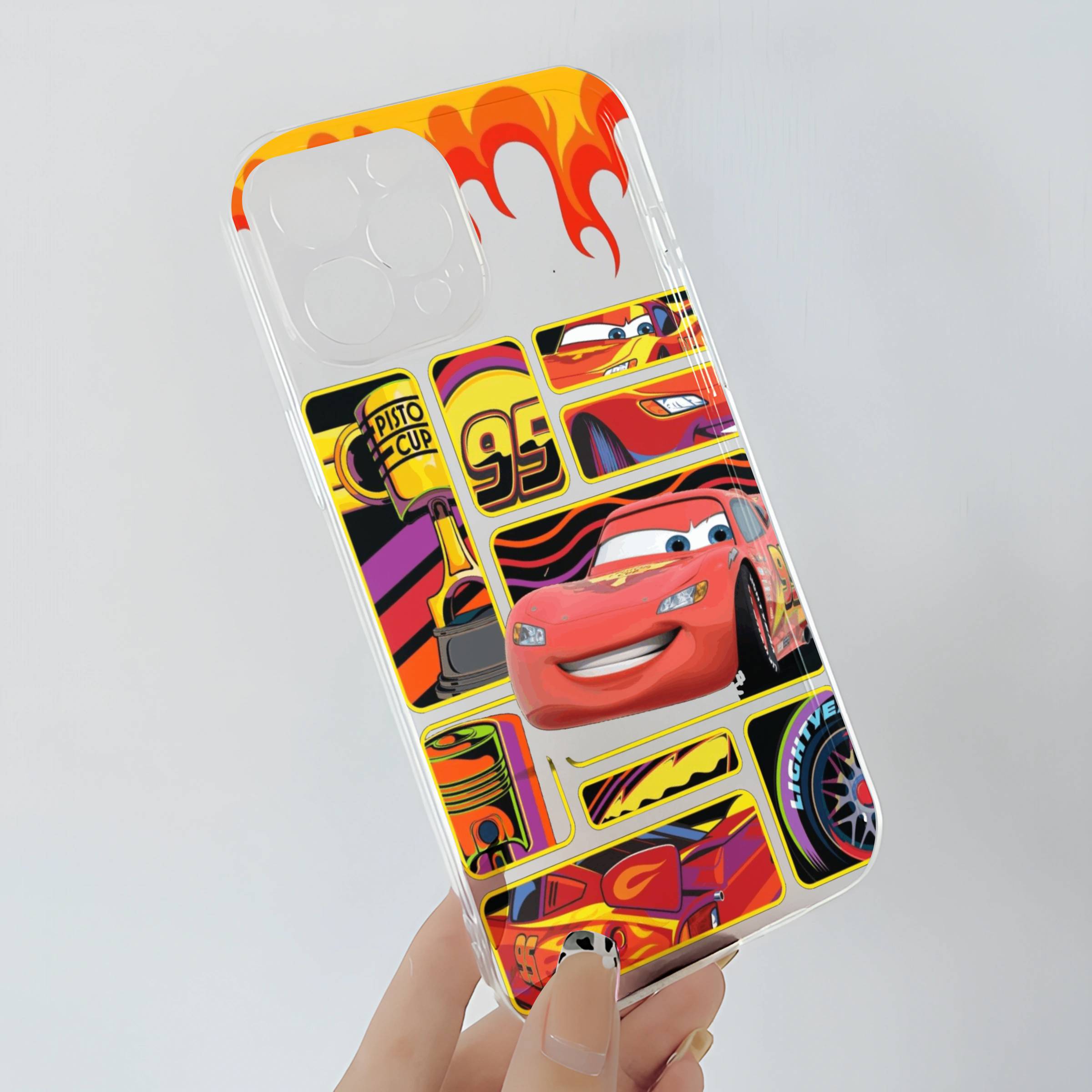 Lightning McQueen Cars Transparent Mobile Case