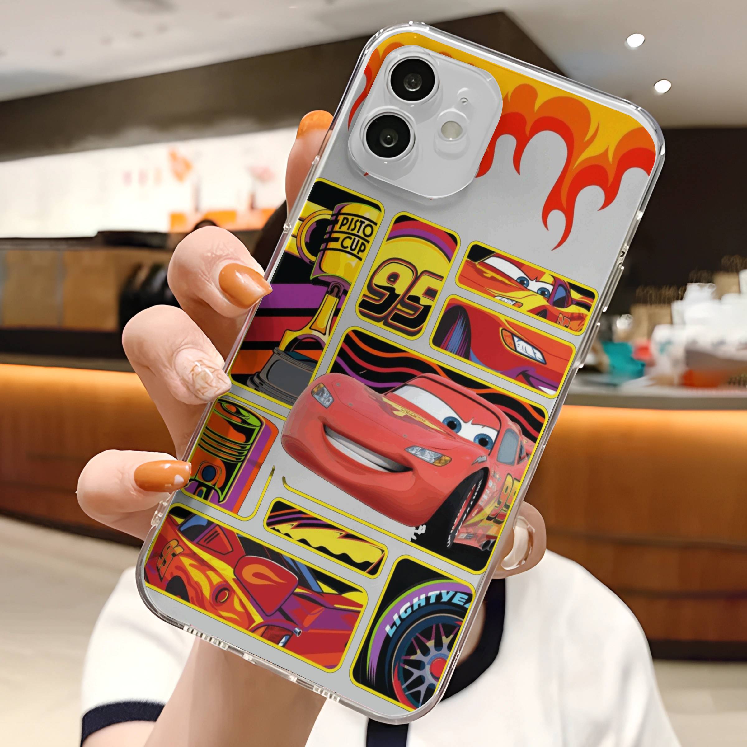 Lightning McQueen Cars Transparent Mobile Case