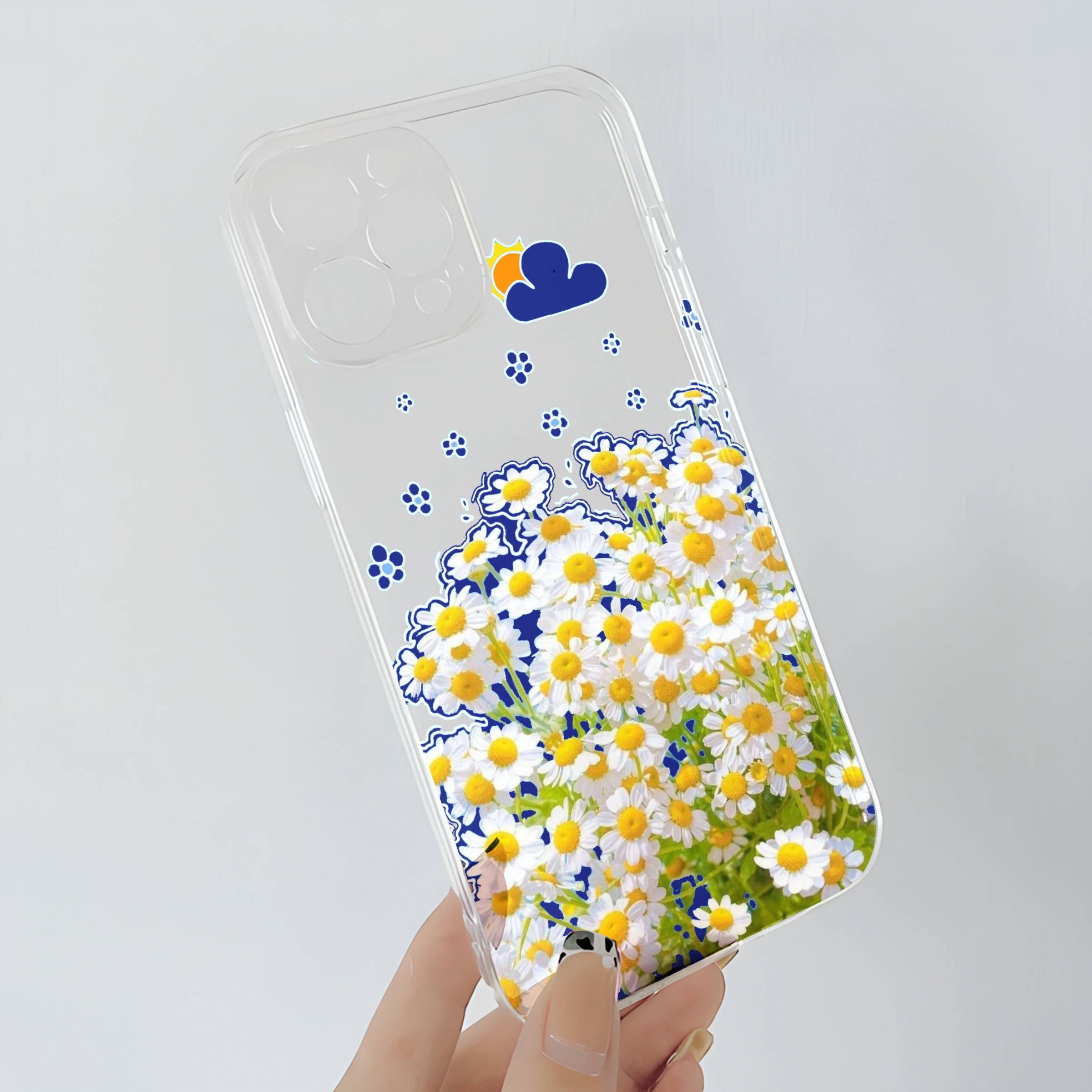 Transparent Daisy Mobile Case
