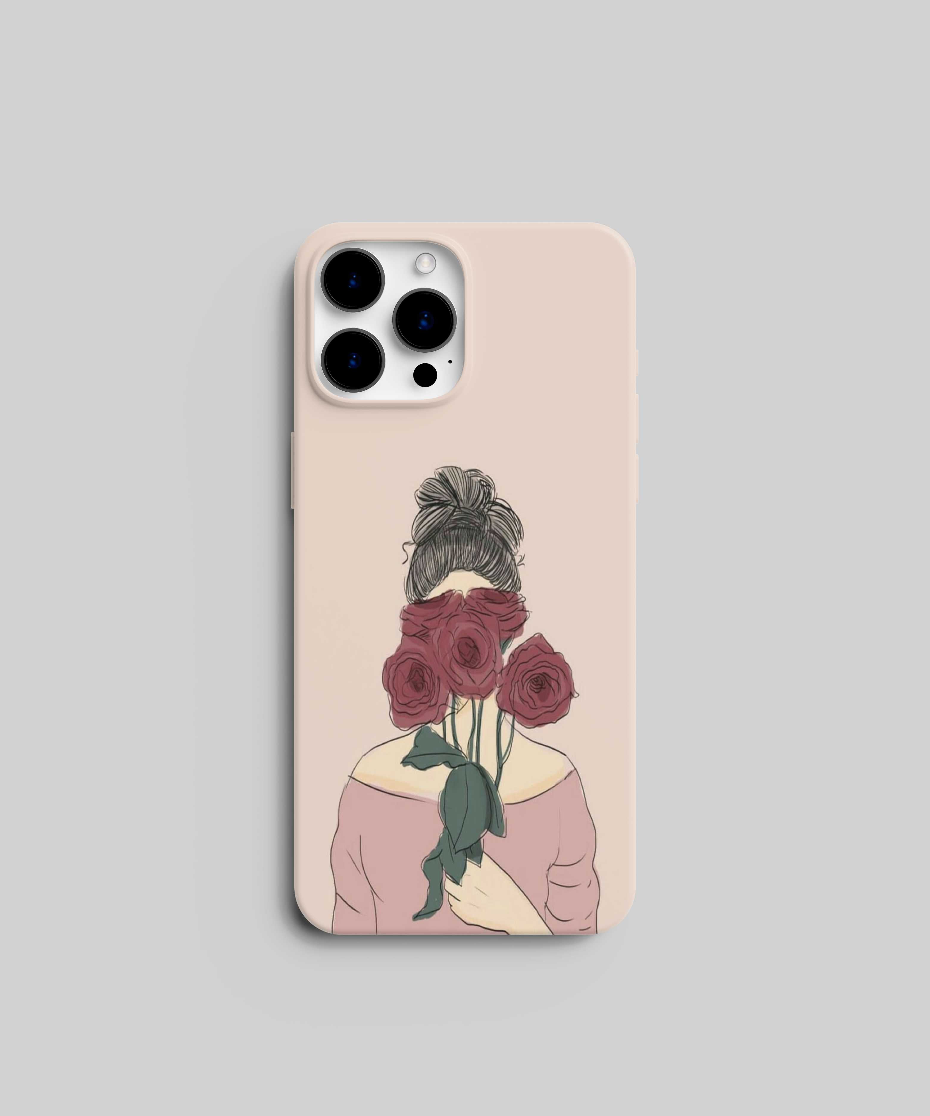 Stunning and Stylish Girl with Rose Case - PopCase
