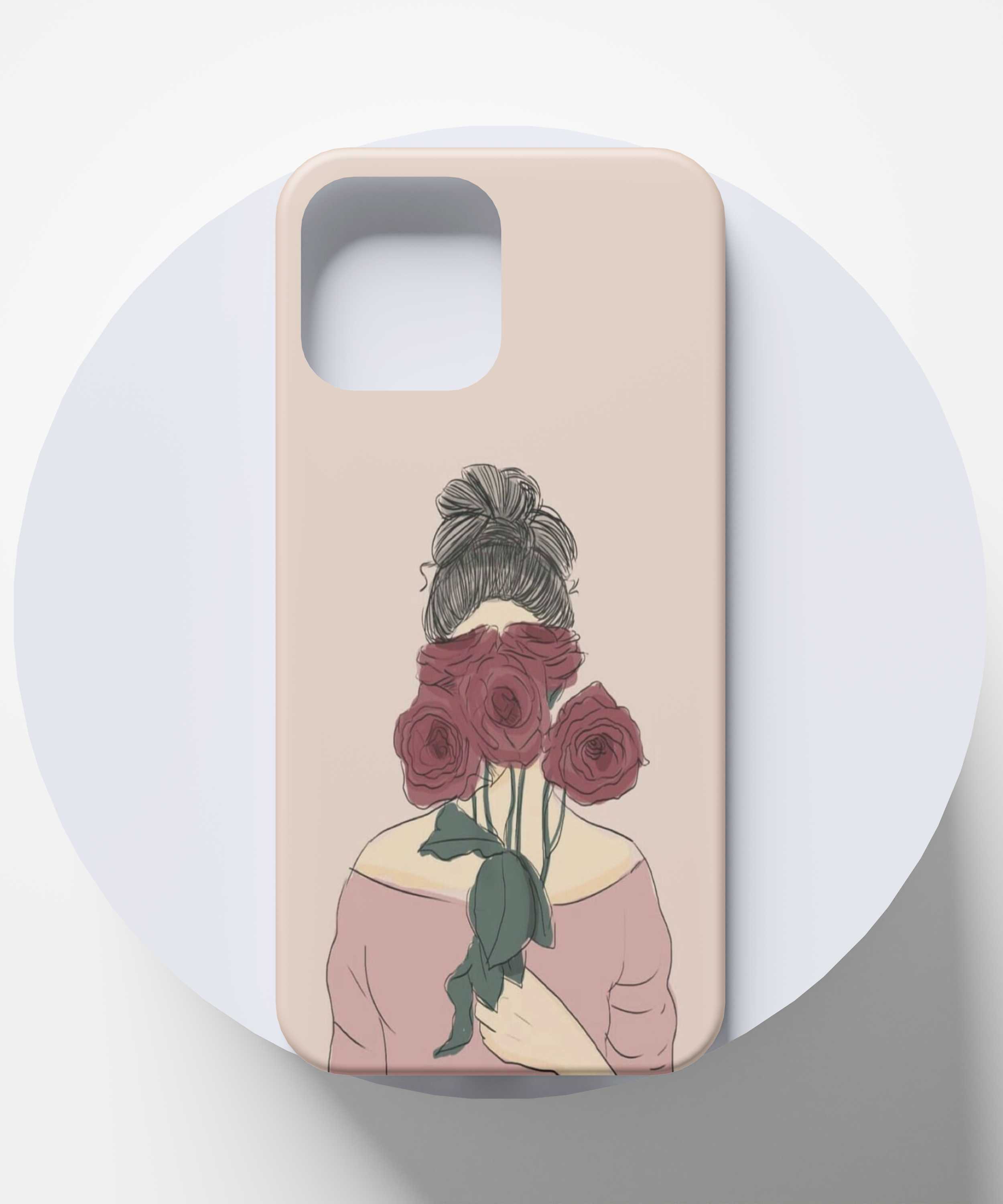 Stunning and Stylish Girl with Rose Case - PopCase