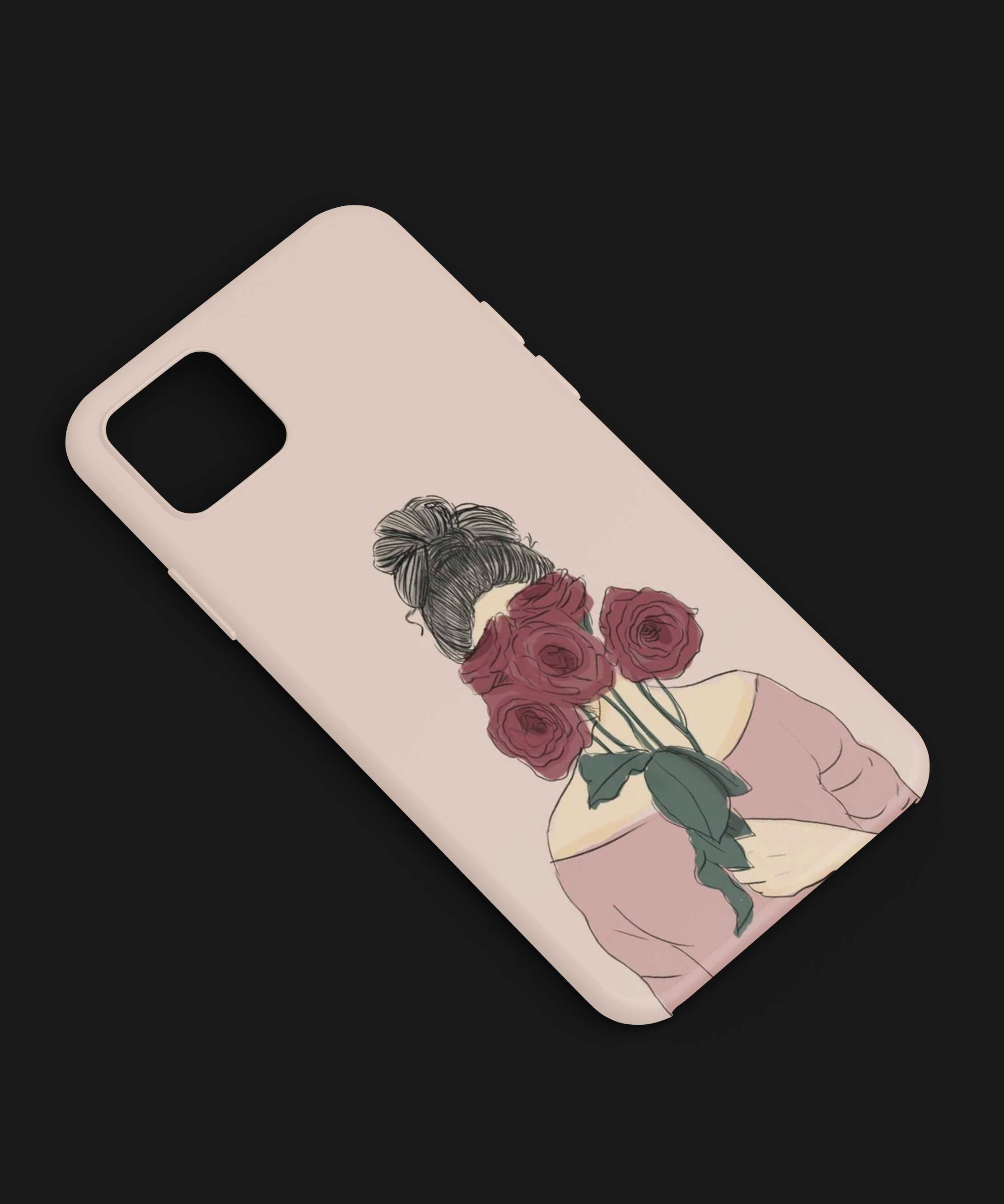 Stunning and Stylish Girl with Rose Case - PopCase