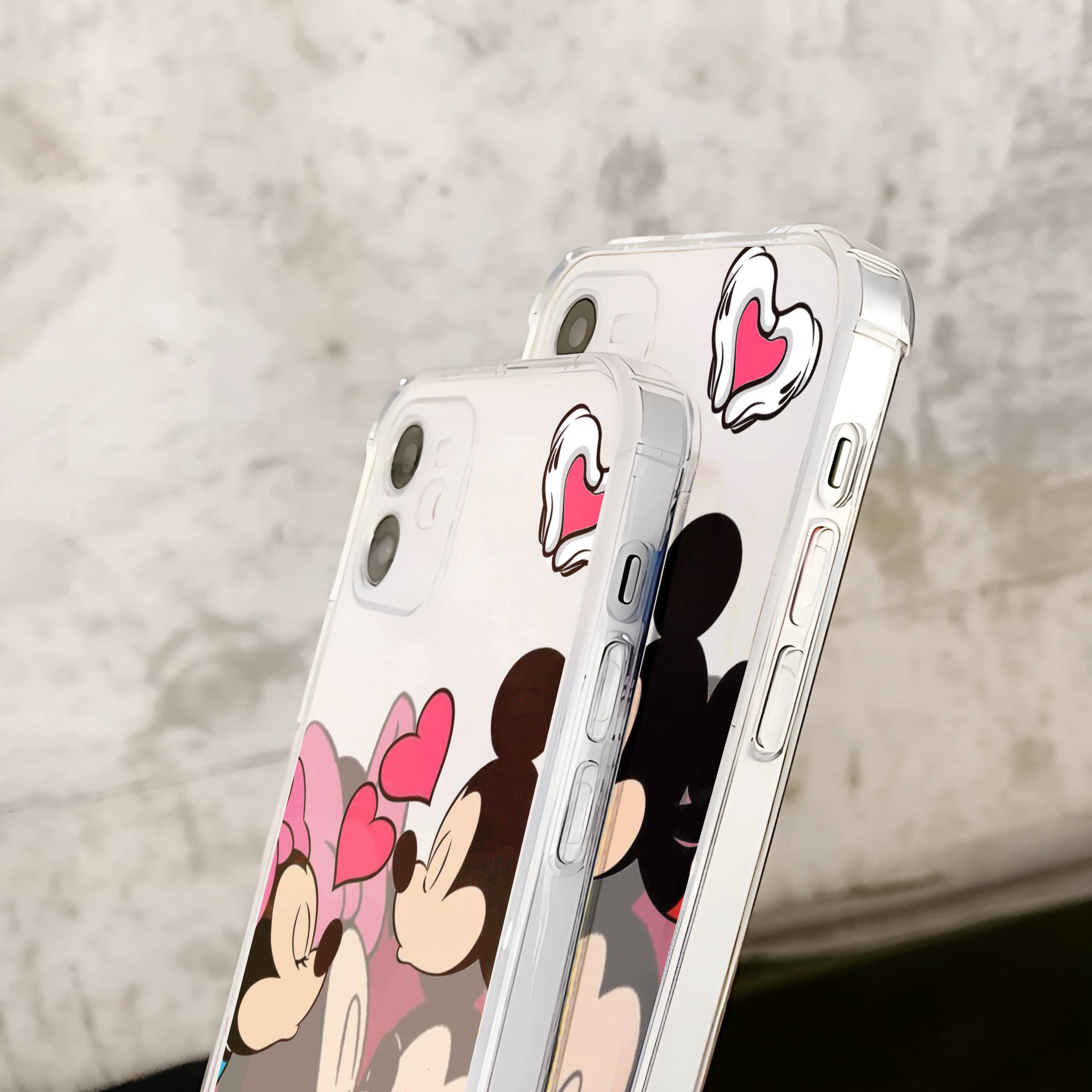 Mickey and Minnie Transparent Mobile Case