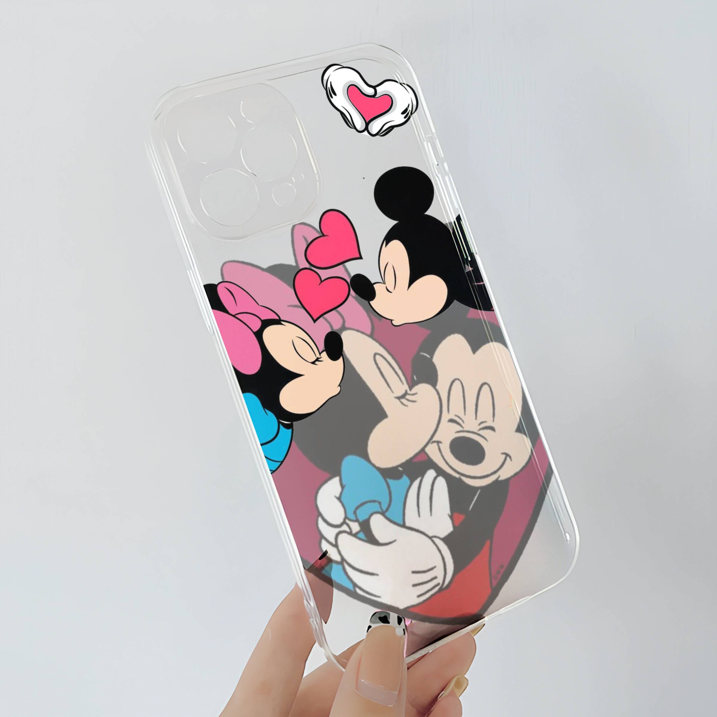 Mickey and Minnie Transparent Mobile Case