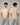 Man wearing a beige t-shirt with 'New York 23 Brooklyn' text, showing front and back views against a gray background.