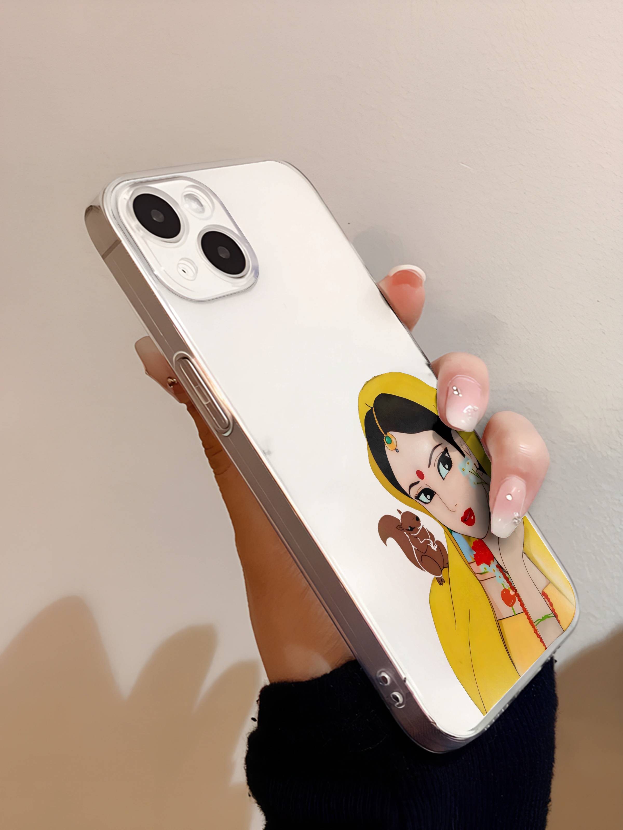 Sita Transparent Mobile Case with Squirrel Design