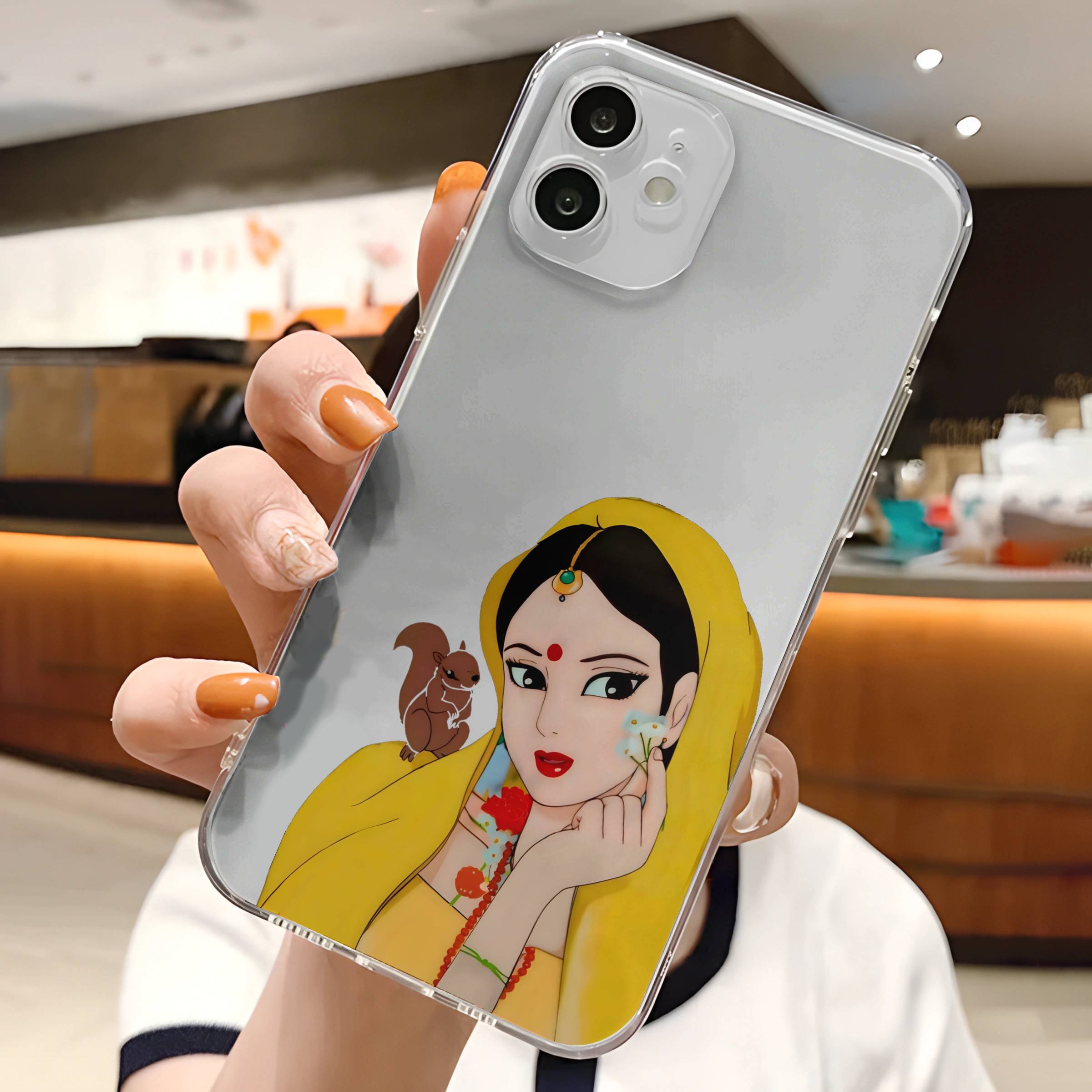 Sita Transparent Mobile Case with Squirrel Design