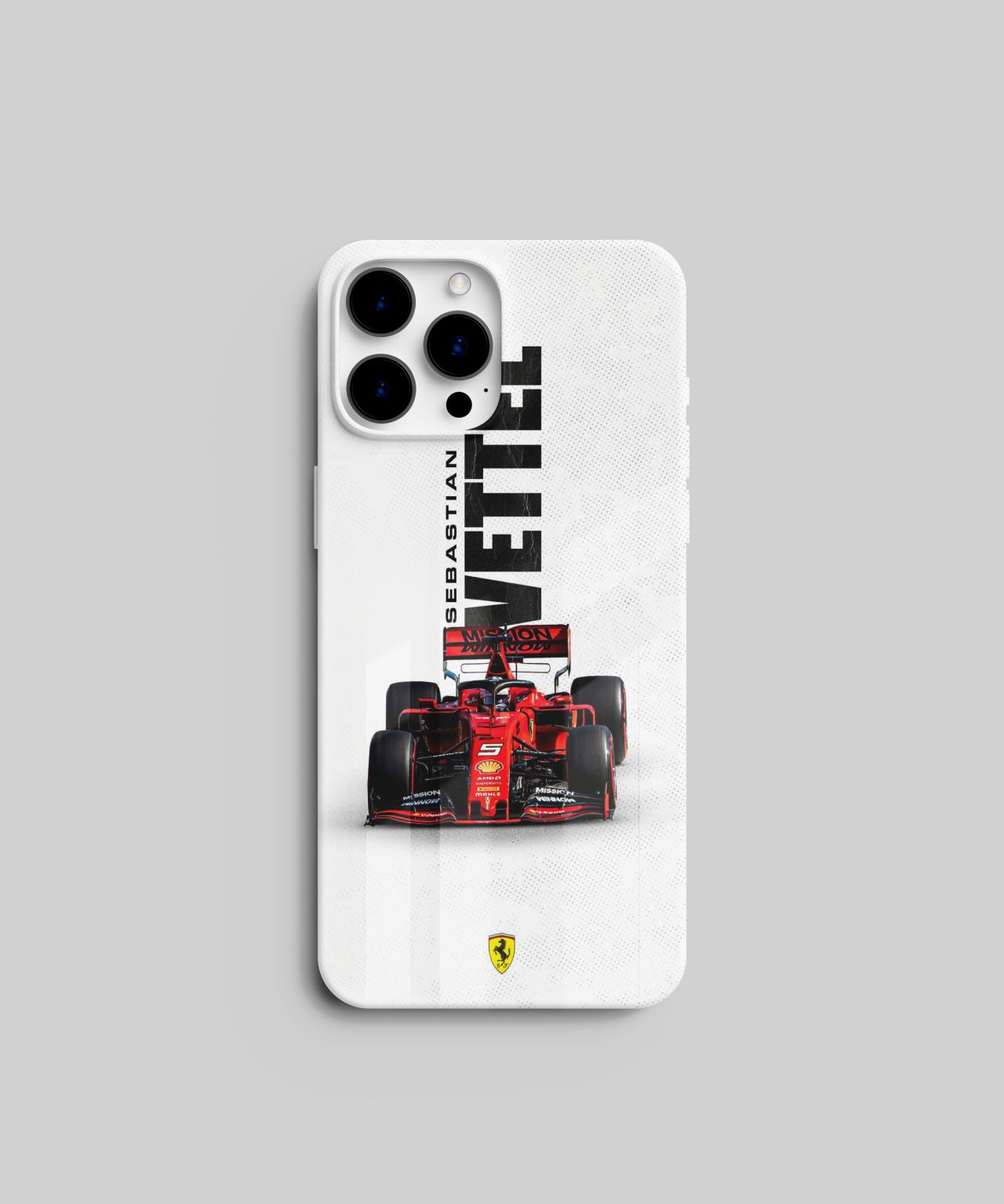 Sebastian Vettel Ferrari F1 Mobile Case glass