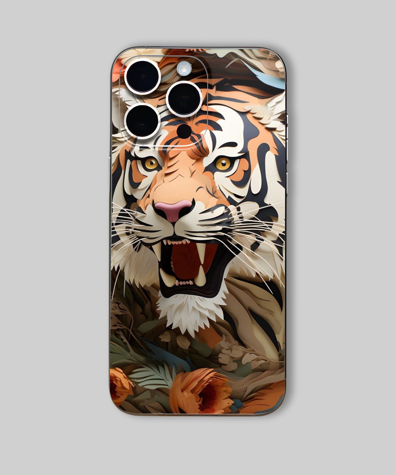 3D Tiger Face Mobile Skin 1