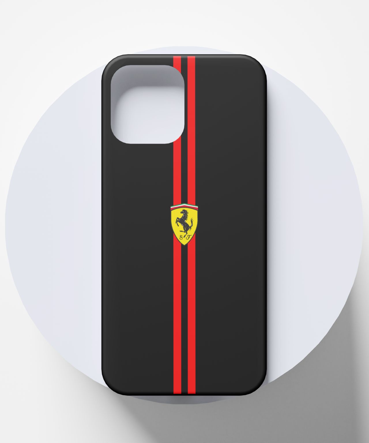 Ferrari Logo with Red Stripe Mobile Case 4