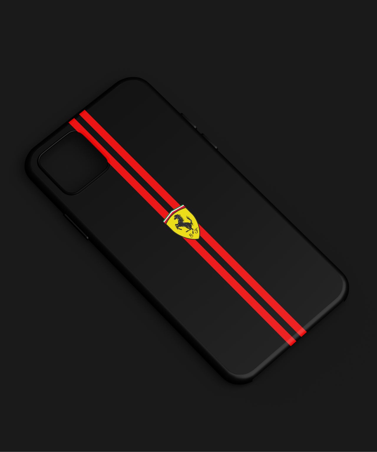 Ferrari Logo with Red Stripe Mobile Case 5