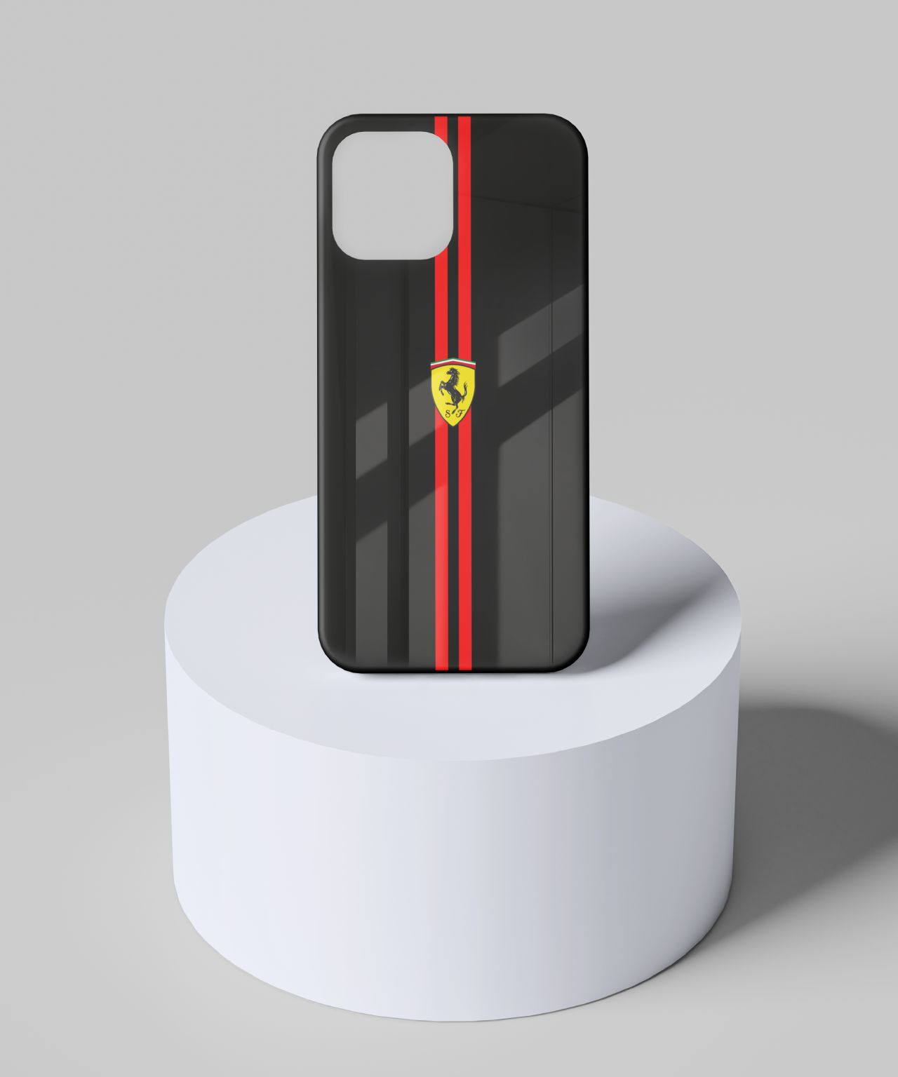 Ferrari Logo with Red Stripe Mobile Case 6 glass