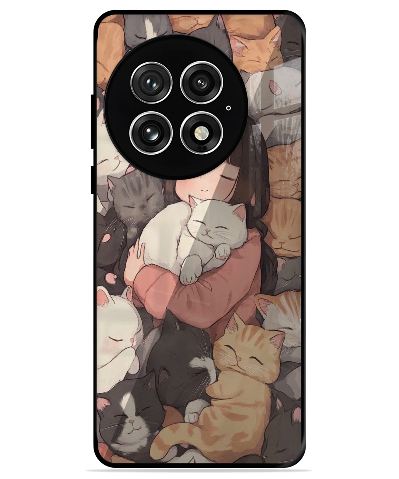 Anime Cat Lover Phone Case for OnePlus 13.