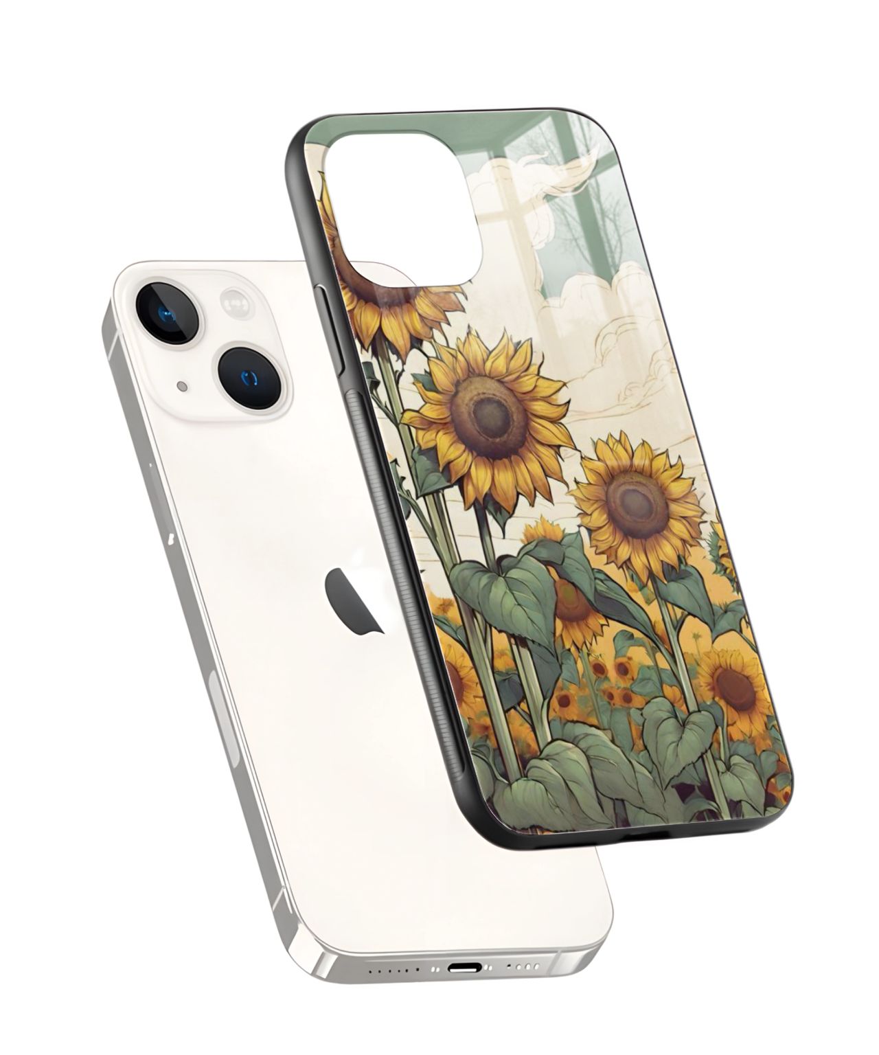 Artistic Sunflower Patterned Phone Case and Cover 2