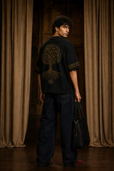 Bharat Oversized T-Shirt – Kalpavriksha Indian Heritage Legacy Tee | Temple, Dharma & Civilisation Art | India Streetwear