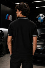 BMW M Series Polo T-Shirt Black Back part 3