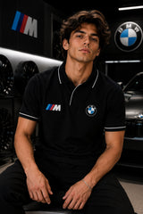 BMW M Series Polo T-Shirt Black Back part 4