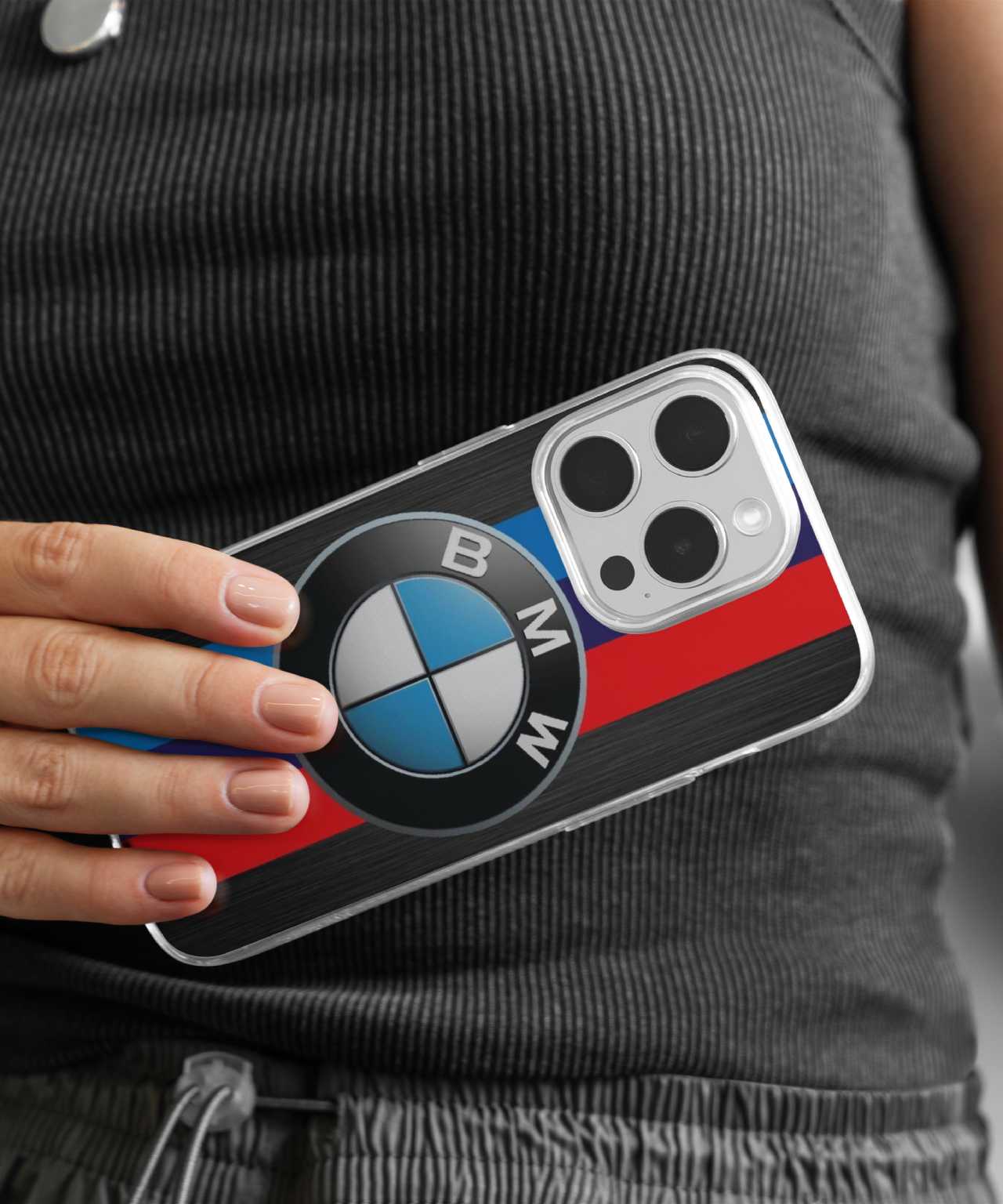 BMW with Three Primary Color Stripes Mobile Case 05