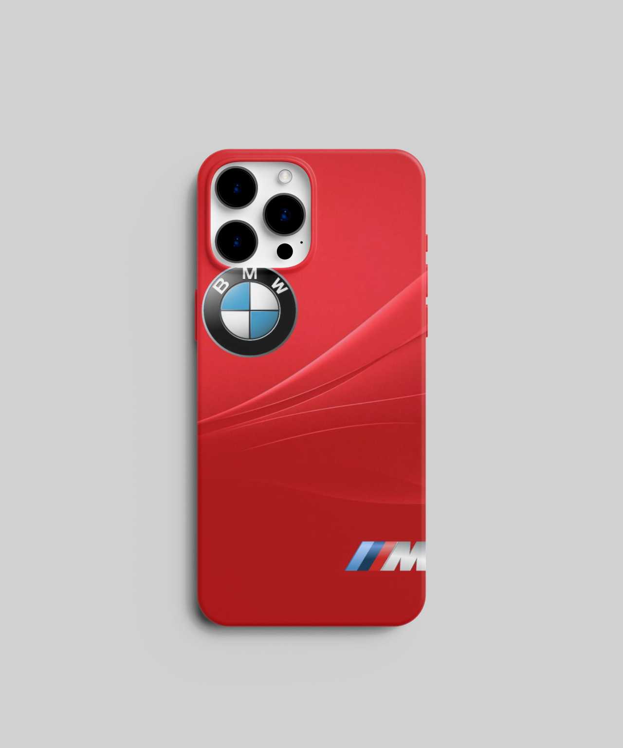 Red BMW Phone Cover - Sleek and Bold Design Featuring the Iconic BMW Logo, Compatible with iPhone, Samsung, Xiaomi, Vivo, Oppo, and More