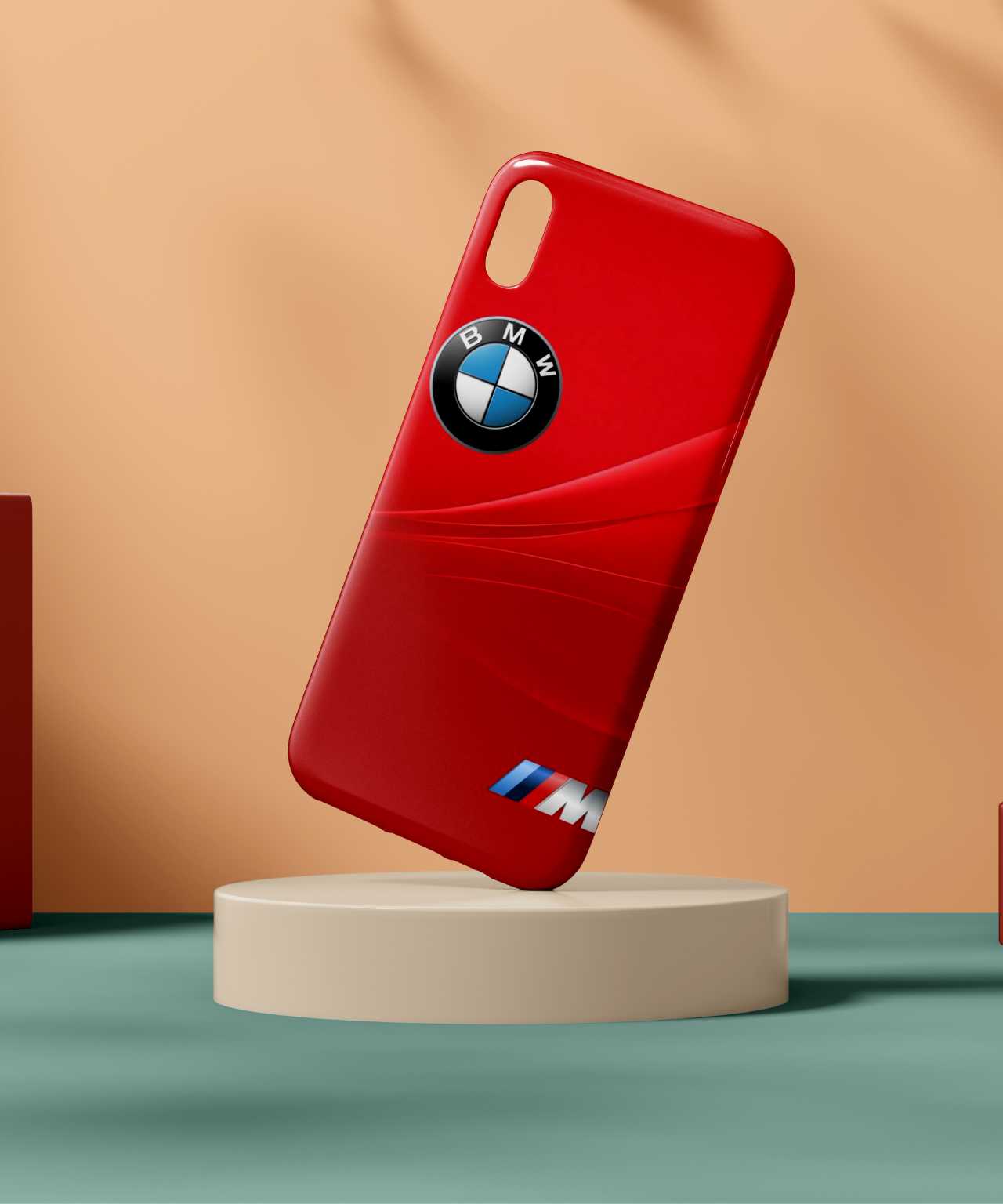 Red BMW Phone Cover - Sleek and Bold Design Featuring the Iconic BMW Logo, Compatible with iPhone, Samsung, Xiaomi, Vivo, Oppo, and More