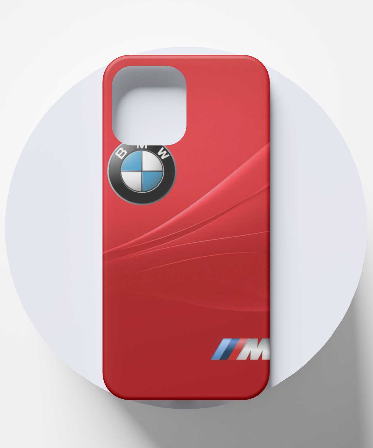 Red BMW Phone Cover - Sleek and Bold Design Featuring the Iconic BMW Logo, Compatible with iPhone, Samsung, Xiaomi, Vivo, Oppo, and More