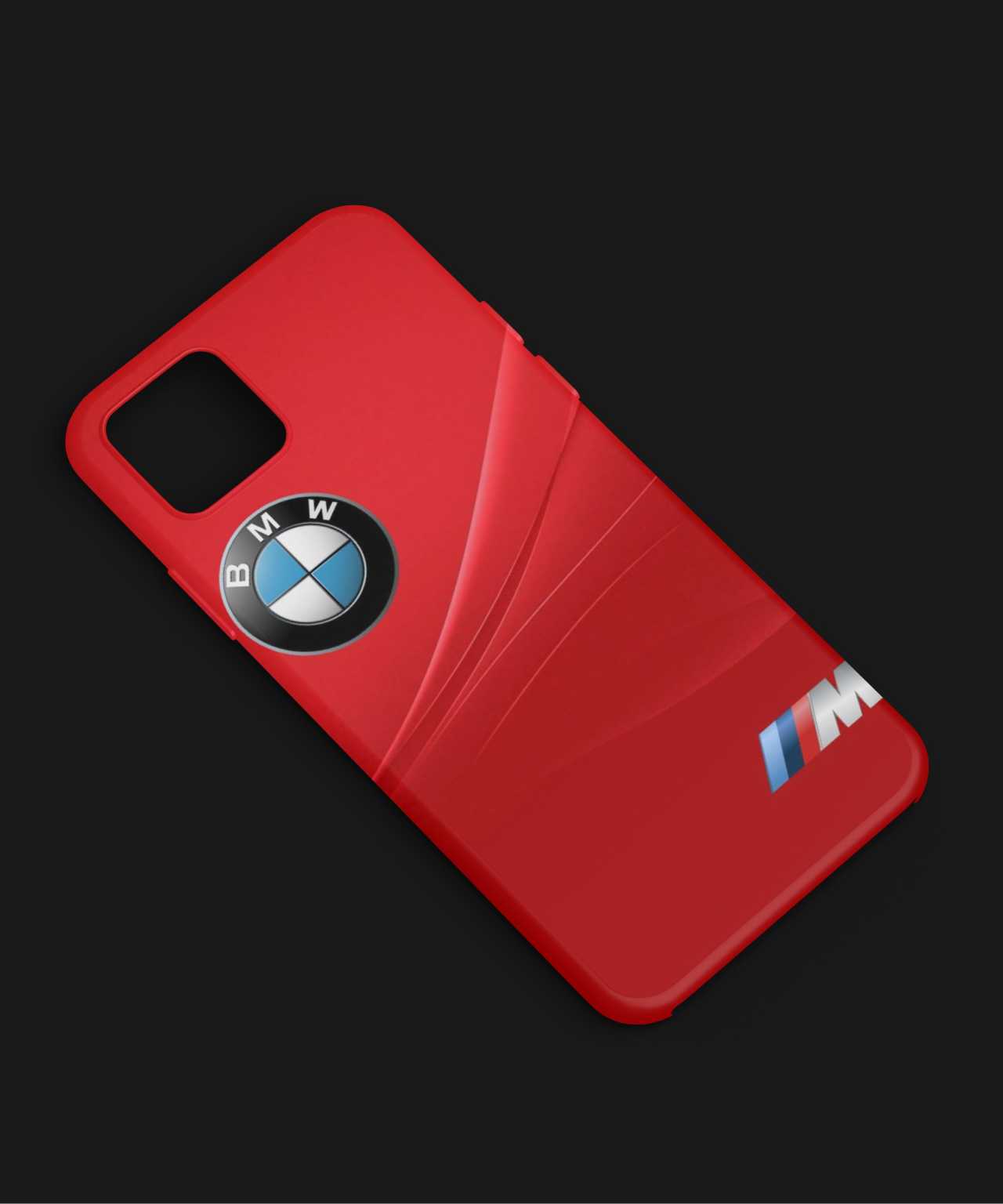 Red BMW Phone Cover - Sleek and Bold Design Featuring the Iconic BMW Logo, Compatible with iPhone, Samsung, Xiaomi, Vivo, Oppo, and More