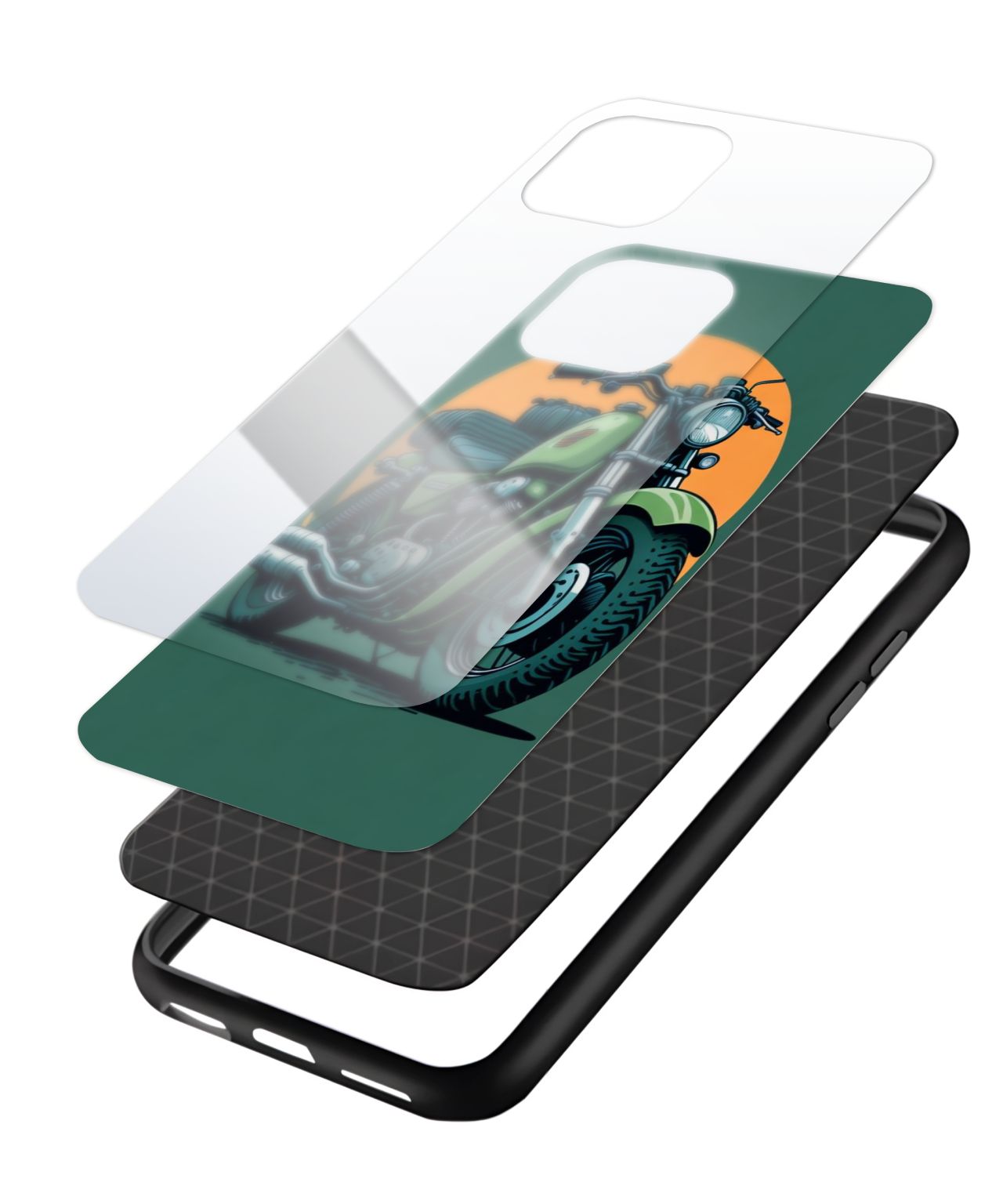 Bike Lovers Sublimation Glass Case 1