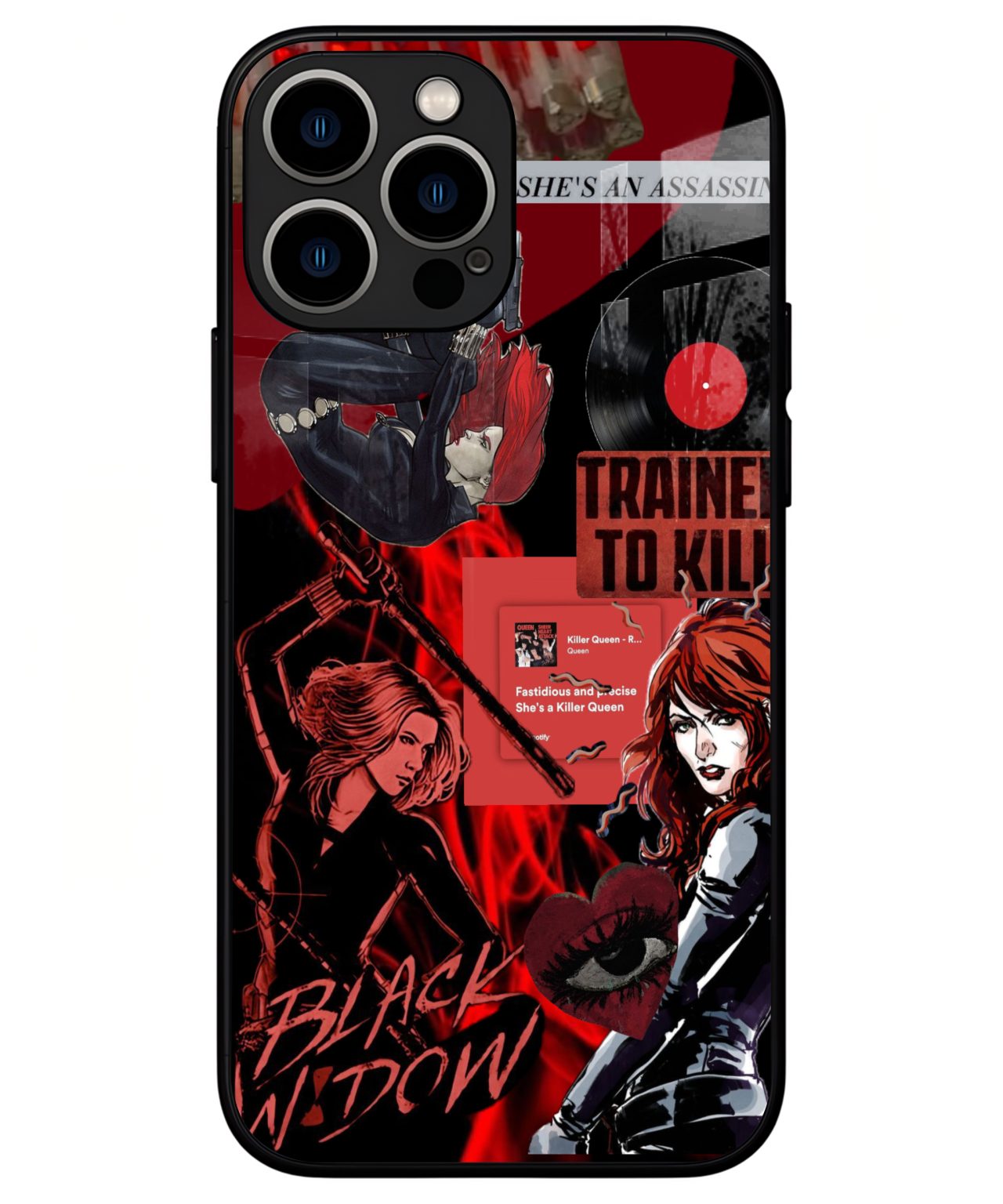 Black Widow Collage Case iphone 13 pro max back cover 1