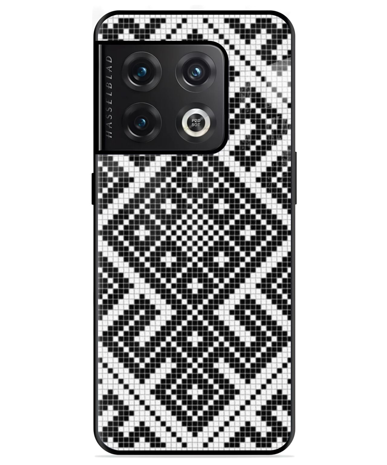 Black and White Mosaic Phone Case for OnePlus 10 Pro 1