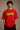 POPCASE cherry red oversized t shirt yellow Nalayak Devanagari Hindi slogan graphic unisex couple desi streetwear premium cotton tshirt